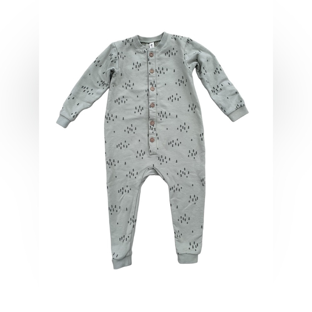 Q by Quincy Mae Size 2-3 Years Tiny Trees Neutral Jumpsuit Coverall Romper